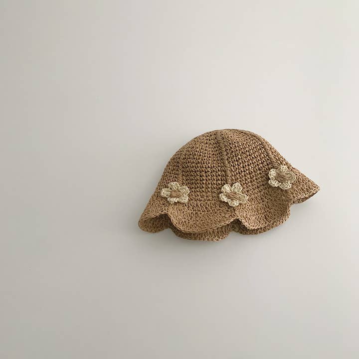 Annie & Charles - Wholesale Bucket Hat - Kids - Annie & Charles® Papyrus Flower Summer Hat