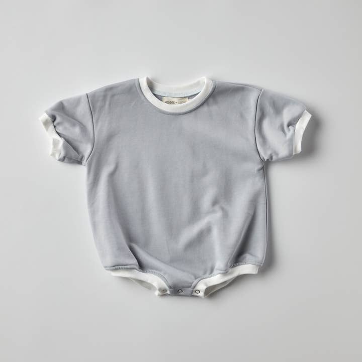 Winnie + Crew - Wholesale Bodysuit (Non-Footed) - Baby - Sullivan Romper in Light Blue