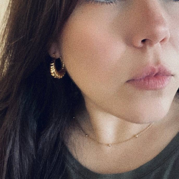 Amady Jewelry - Wholesale Hoop Earrings - Croissant Hoop Earrings Gold Plated over Stainless Steel1