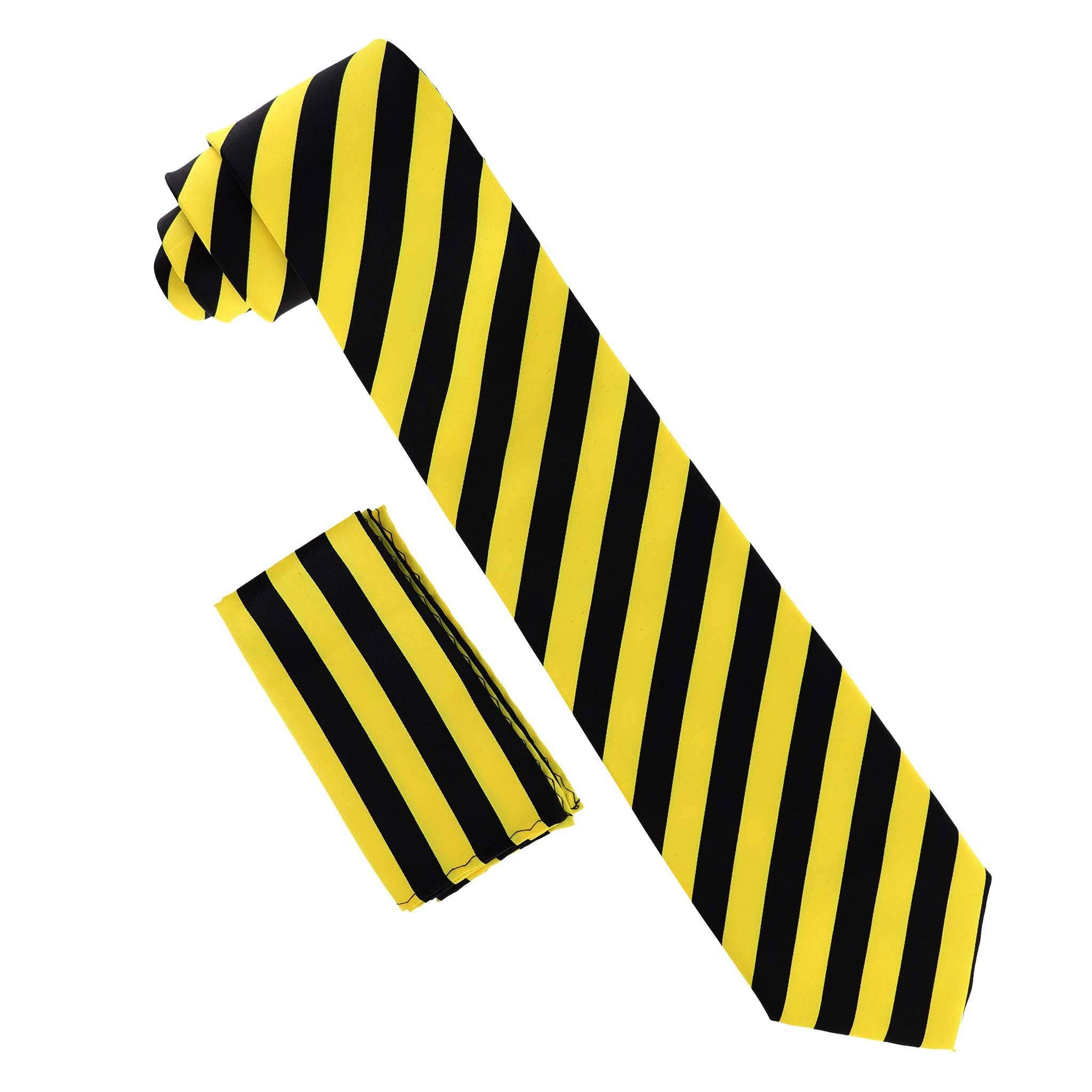 Dubal Brothers - Wholesale Necktie - Men's - Vittorio Farina Striped Necktie & Pocket Square by Classy Cufflinks3