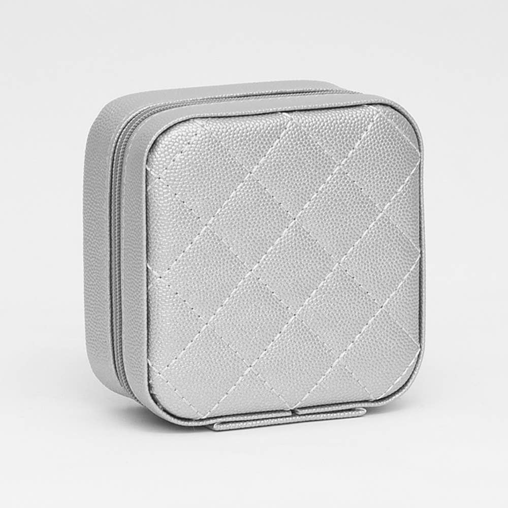 Sensibling Corp. - Wholesale Jewelry Box/Organizer - Faux Caviar Leather Portable Square Jewelry Box
6