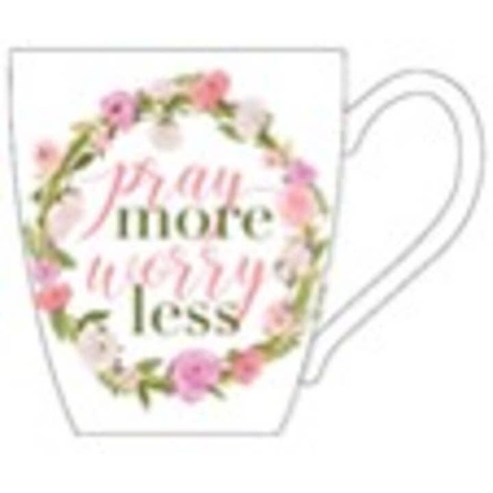 Pfaltzgraff 18Oz Mug Pray More Worry Less Open Stock for wholesale by Fitz and Floyd® Mikasa® Pfaltzgraff®