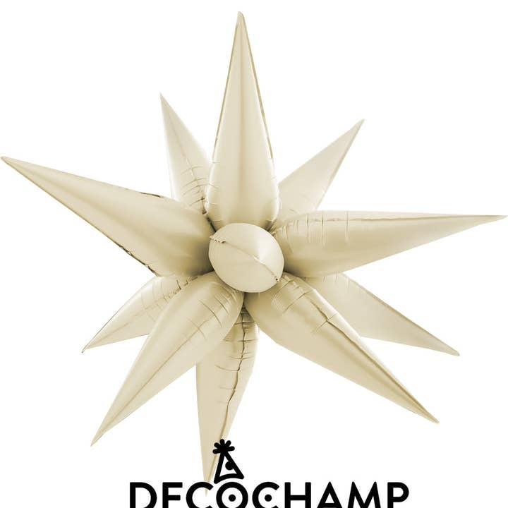THE BALLOON HUB - Wholesale Balloon - DecoChamp Starburst 3D Foil Balloon - 26 in. (Choose Color)10