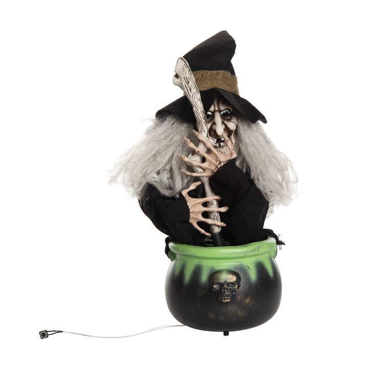 C&F Home - Wholesale Decorative Figurine - Halloween Animated Witch With Cauldron