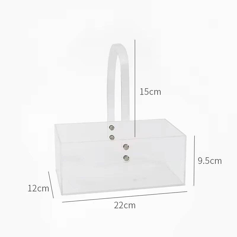 Elegant Design Supply – wholesale Gift box – Clear Acrylic Flower Display Gift Basket6