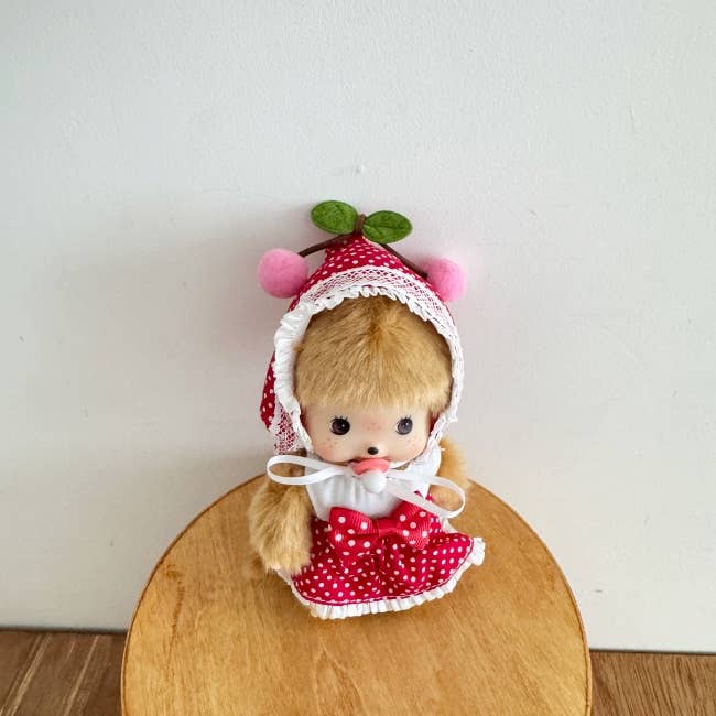 MOND HAUS - Wholesale Keychain - Women's - Wonder Keychain | Adorable Monchichi Doll in Cherry Dress