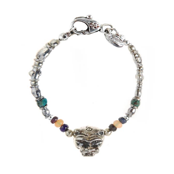 Silver Bracelet Elfin Tubes With Lion Head for wholesale by ElfCraft