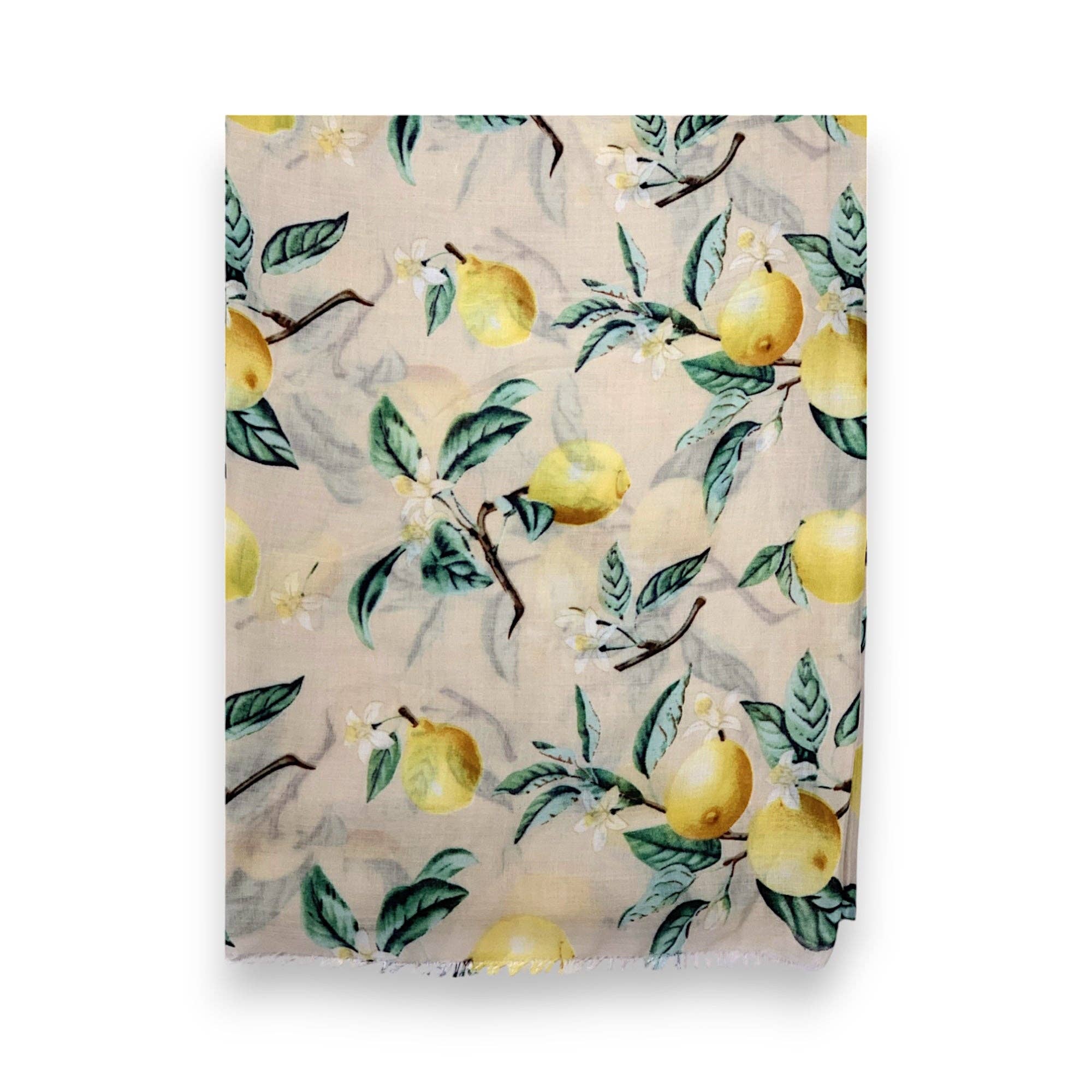 Lili Scarves (US Duty Free) – wholesale Scarf – Women's – Lemon Citrus Print Scarf7