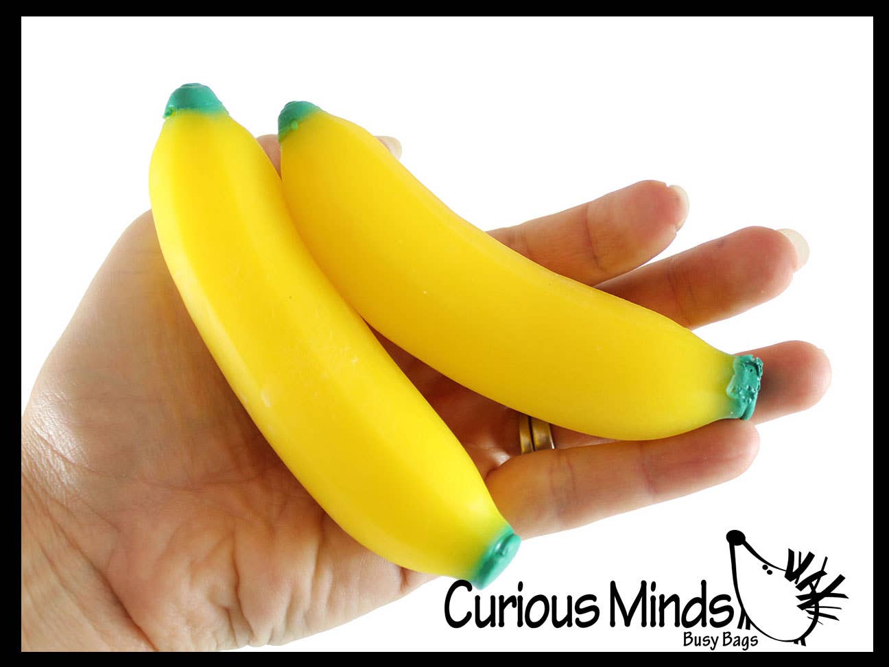 Curious Minds Toys – Brinquedo de espuma - Crianças e bebés por atacado – 1 Doh Banana Fruit Fluff Suave - Bolas de Tensão Recheadas1