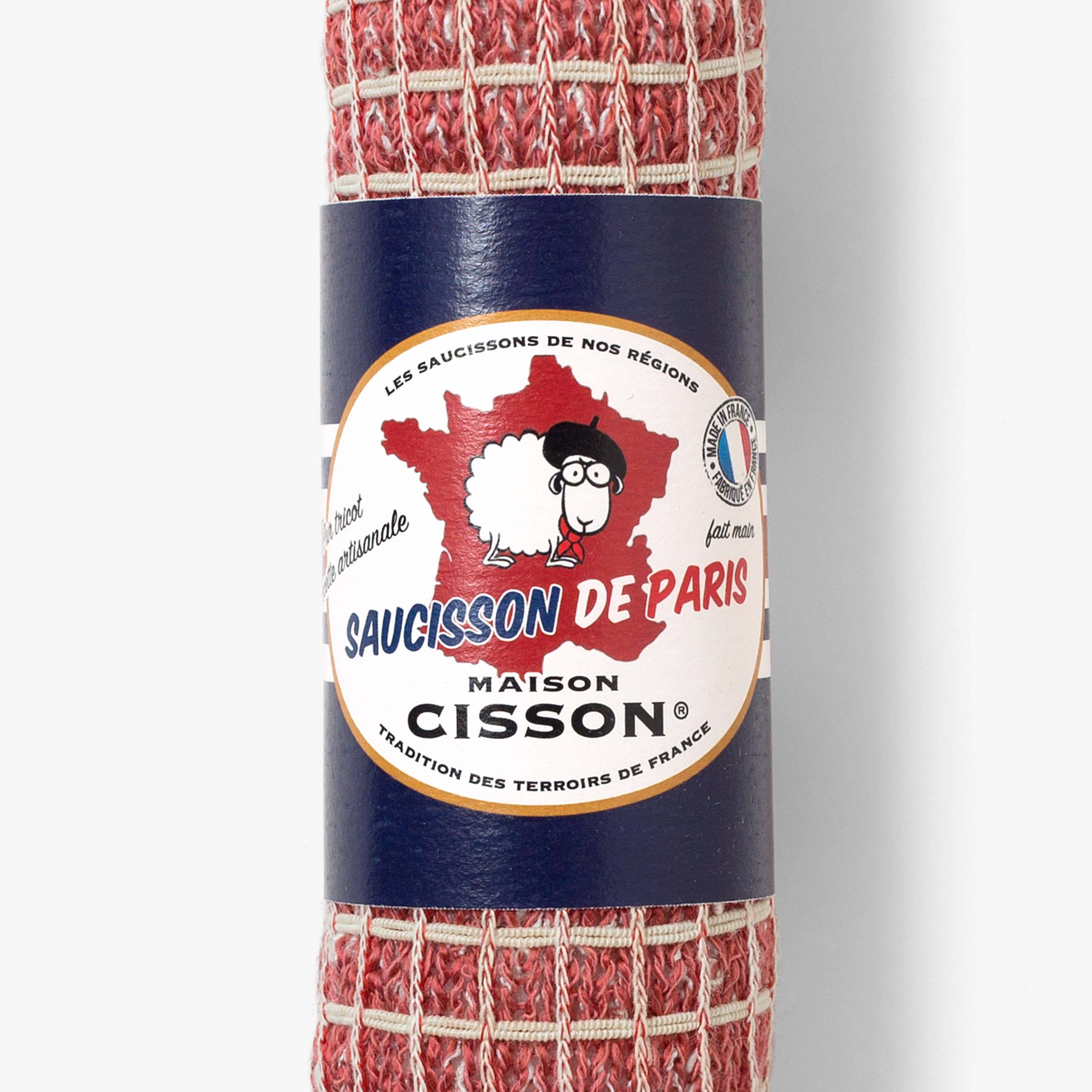 MAISON CISSON pour FAIRE PART AND CO – wholesale Gag gift/novelty gift – Knitted “The Paris sausage”1