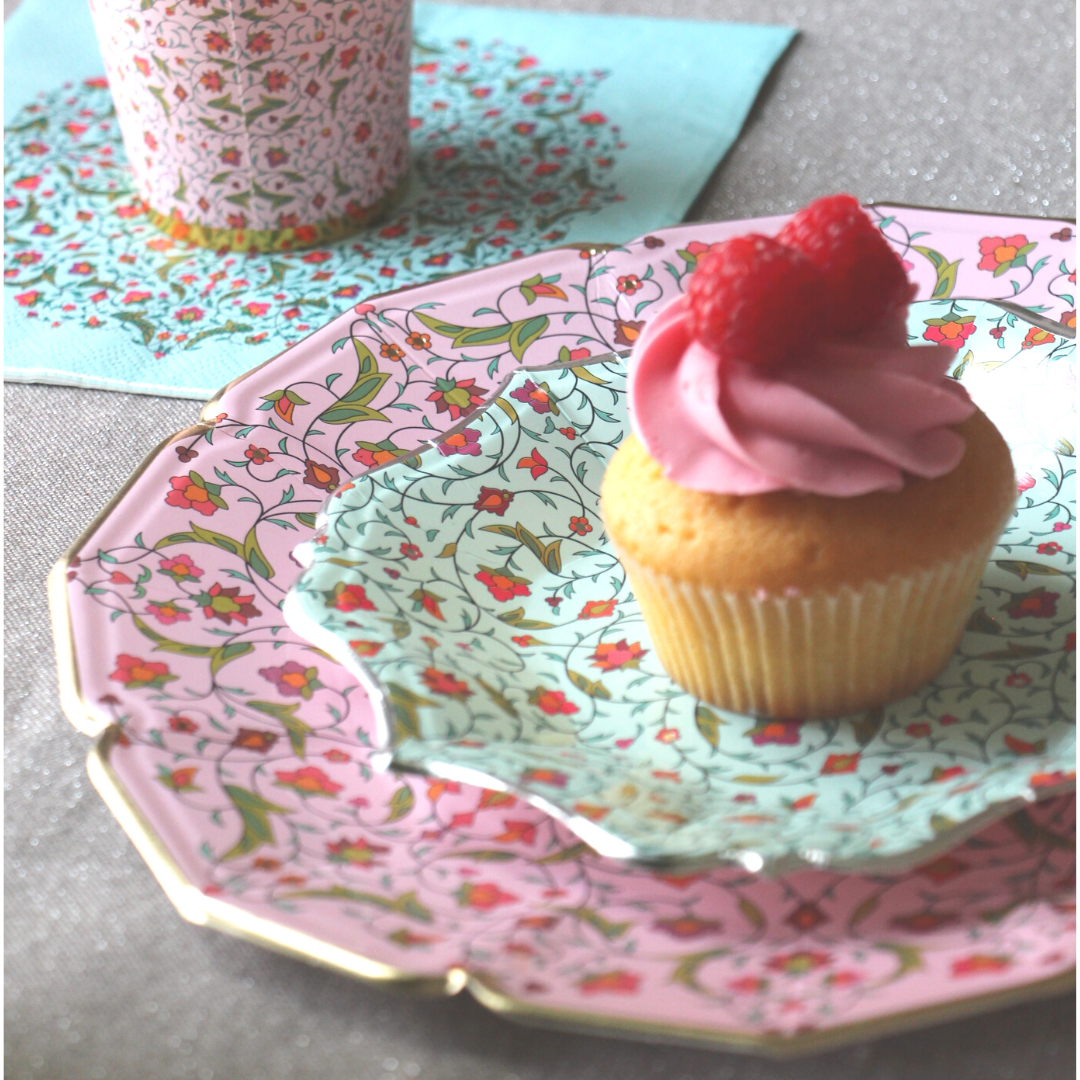 Peacock Supplies – wholesale Engångsplatta – Persiska Party Plates (10pk) - Rosa1