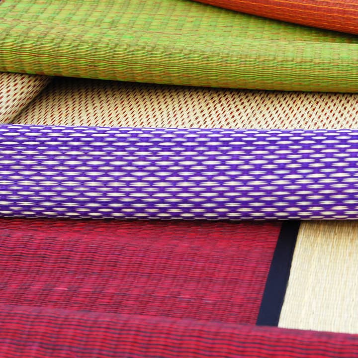 Hand Woven Natural Tatami Style Mat High Quality Multi Use for wholesale by Baskets of Cambodia