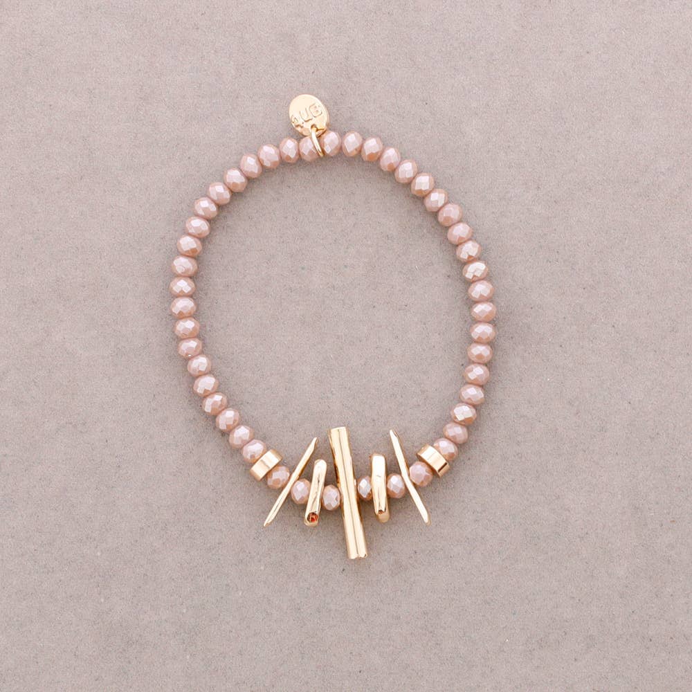 Sonata - Vendita all'ingrosso Gioielli a scatto - Bracciale Elastico Cristalli Sfaccettati Metallo3