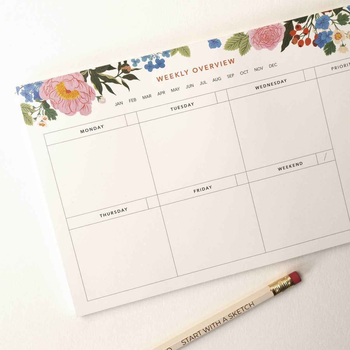 Botanica Paper Co. - Wholesale Notepad - GARDEN | Weekly Overview Notepad1