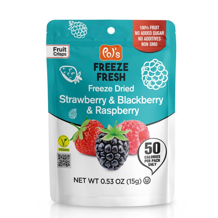 Pol's Freeze Dried Berry Mix-100% Fruit-GF-Kosher-Vegan for wholesale by FOOD NOTES