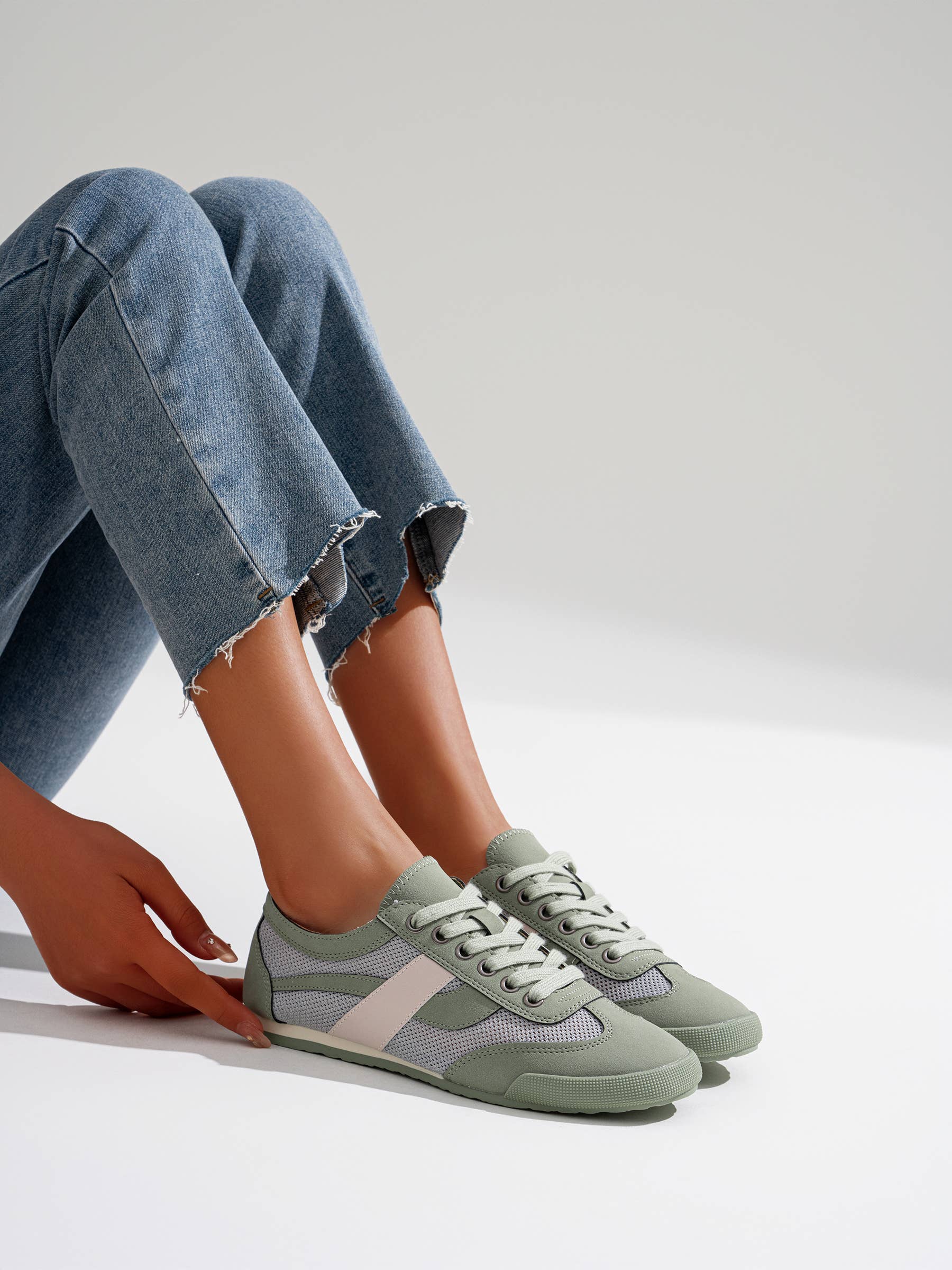 CEREZA - Wholesale Sneakers - Dames - Dunne zool Retro Trainers Sneakers Mesh Materiaal14