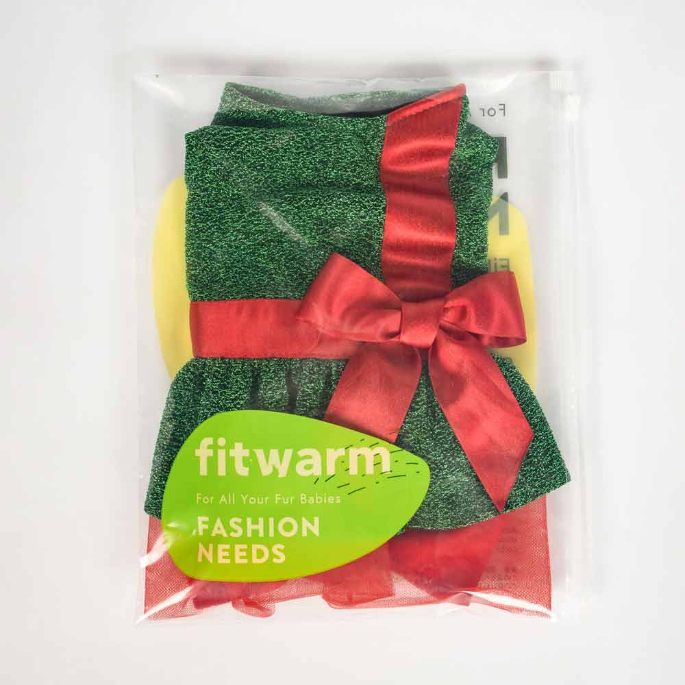 Green Funny Christmas Gift  Dog Dress for wholesale on Faire7