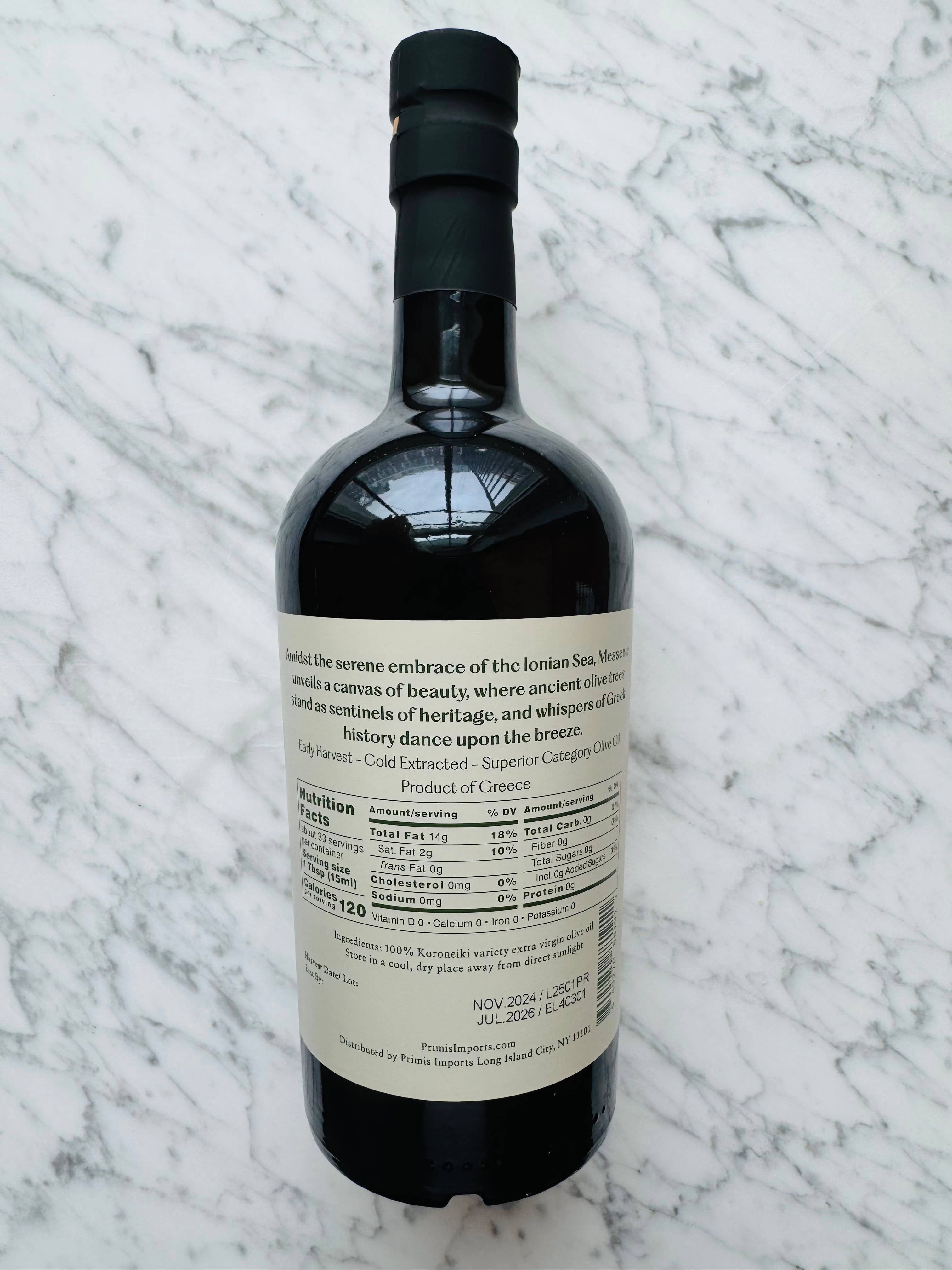 Primis Imports - Wholesale Olive Oil - Early Harvest EVOO  Messenia, Greece3