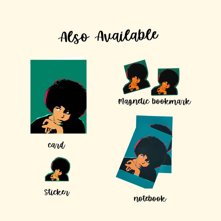 CheerNotes Greeting Cards & Stationery – wholesale Sticker – Angela Davis Activist Stickers | Empowerment | Social Justice5