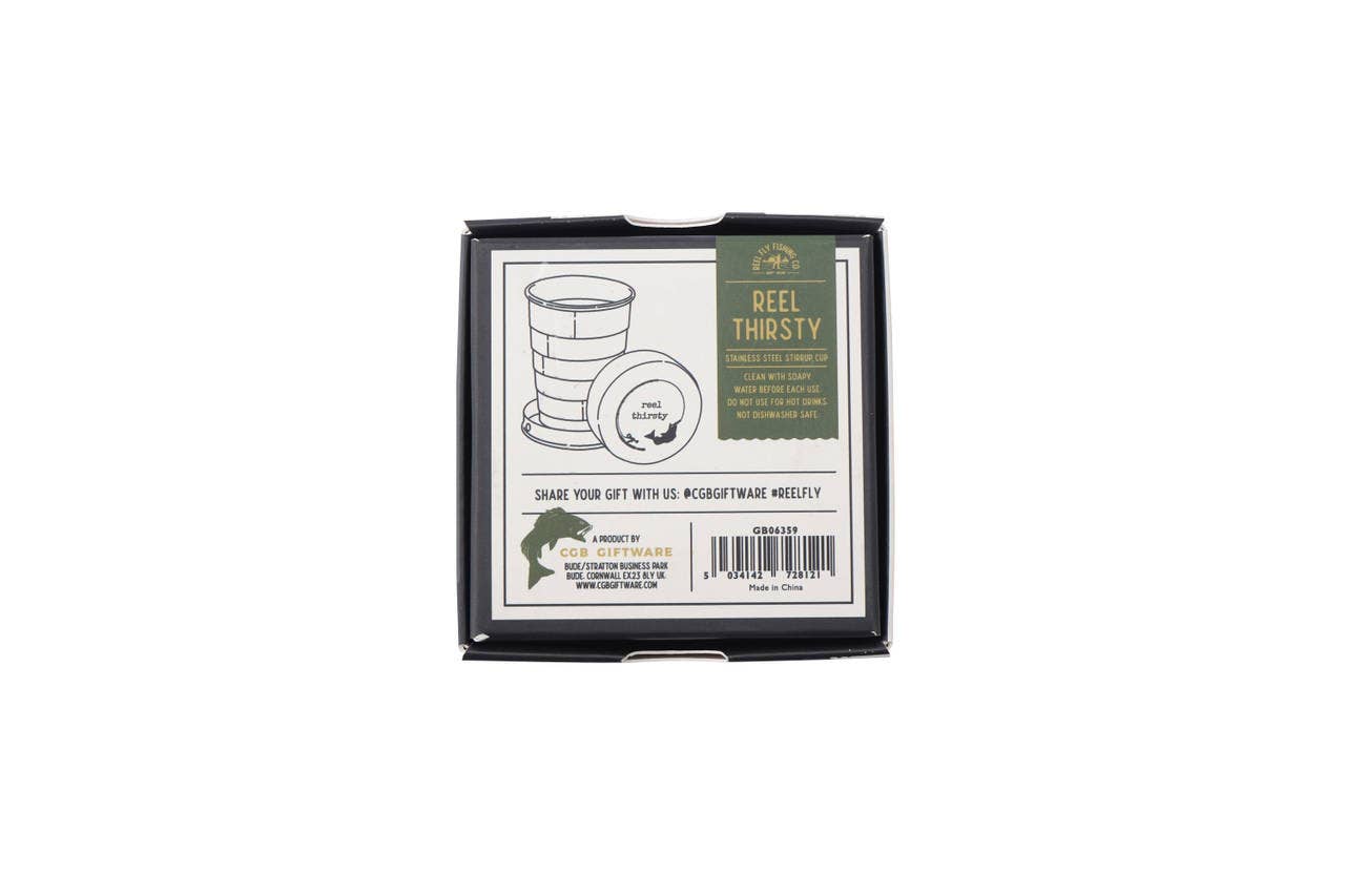 CGB Giftware – wholesale Drinking glass/cup – Reel Fly Fishing Co. 'Reel Thirsty' Stirrup Cup4