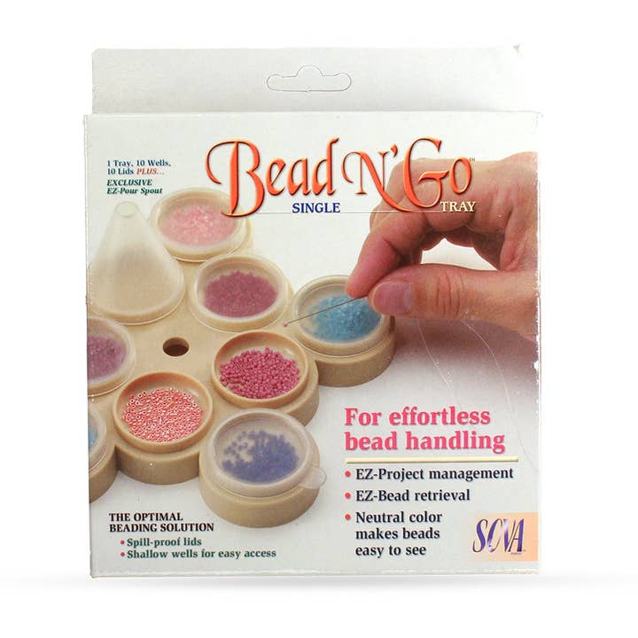Bead Container, Bead Storage Tray, The BeadSmith Bead N'Go Single Pack - 1pack for wholesale by Plazko