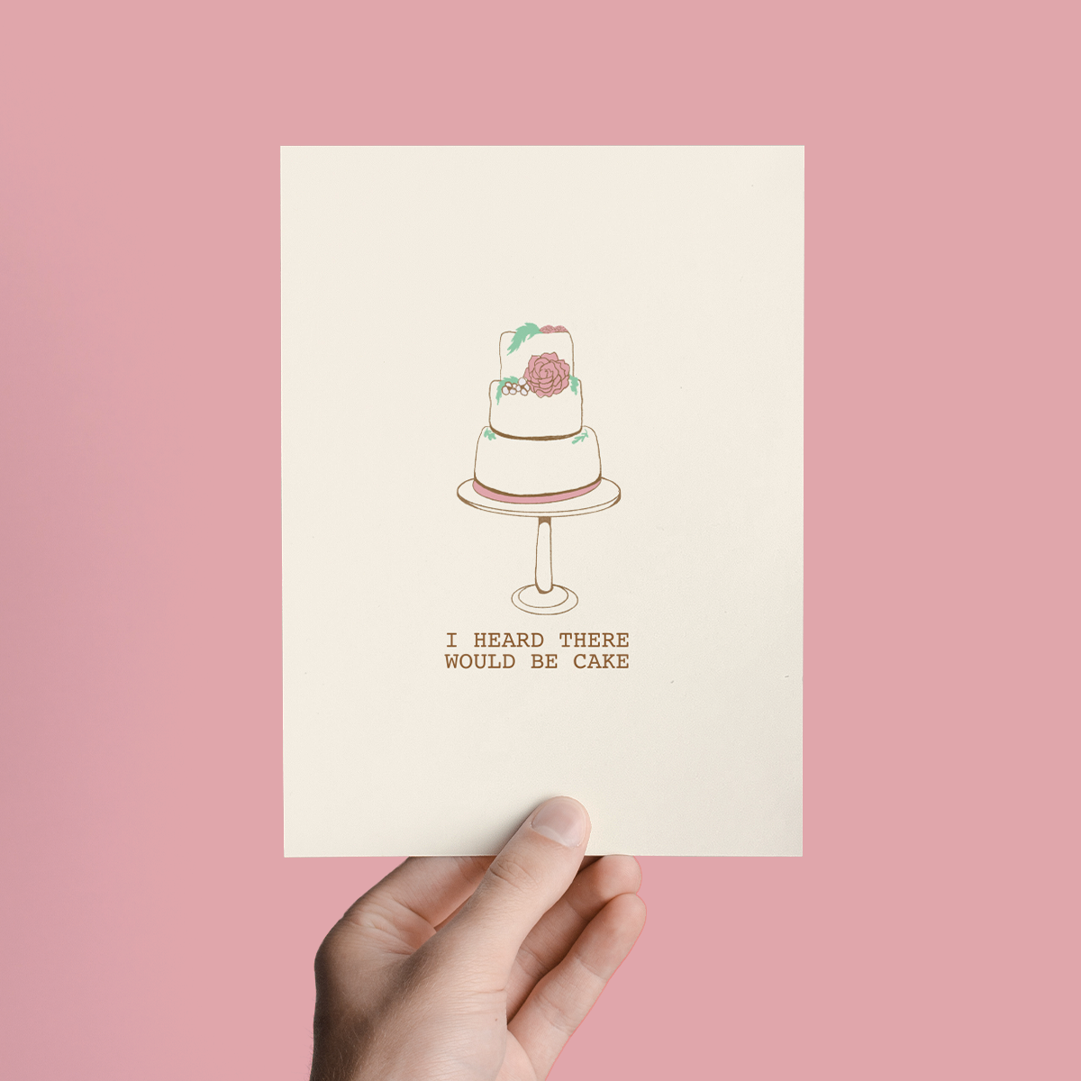 Parcel Island - Wholesale Wedding Card - I Heard There Was Cake Congratulations Wedding Greeting Card1