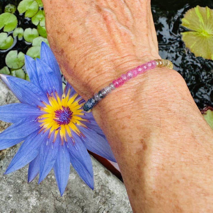 Rainbow Sapphire Bracelet for wholesale by Lexi Jewelry
