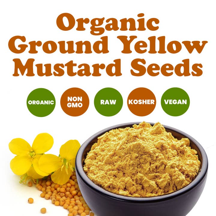Food To Live - Wholesale Dried Spice - Organic Ground Mustard Seeds – All-Natural, Vegan Spice for Flavorful Cooking and Seasoning, Non-GMO, Kosher, Bulk – by Food to Live