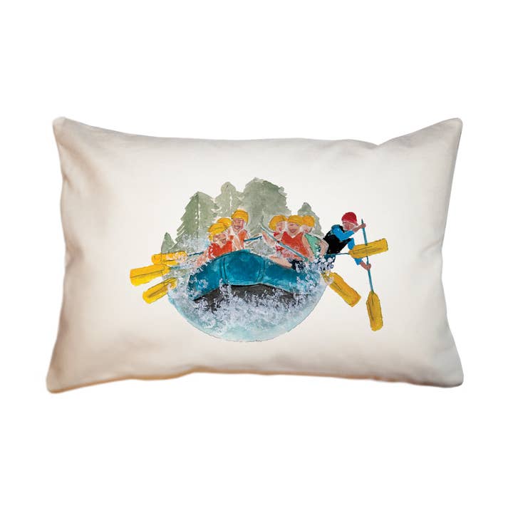 coussin rectangulaire grand pour rafting en eaux vives pour la vente par Tina Labadini Designs