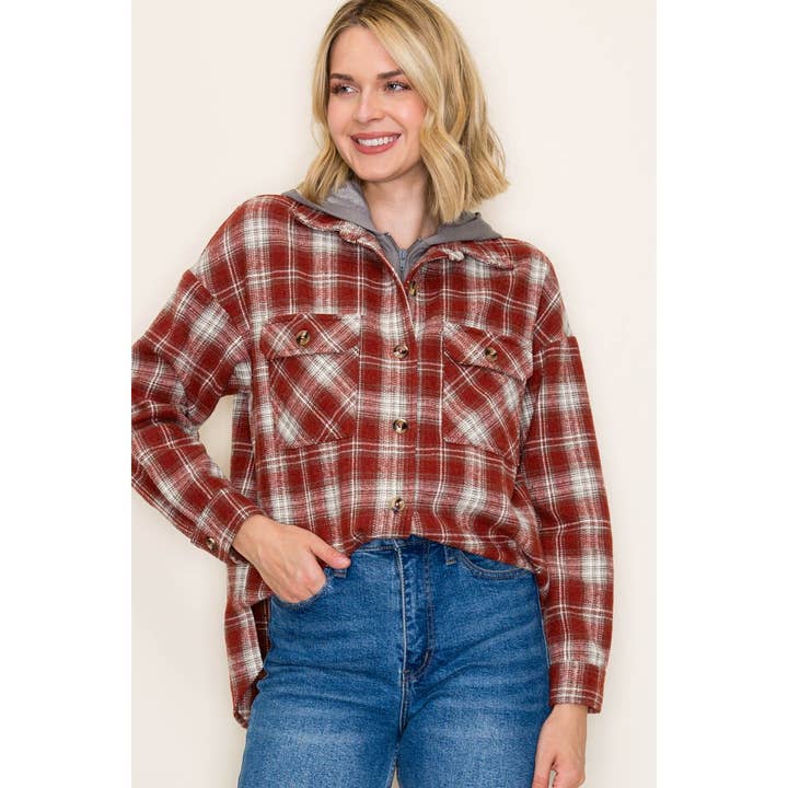 STACCATO - Wholesale Jacket - Women's - TWOFER FRENCH TERRY PLAID JACKET9