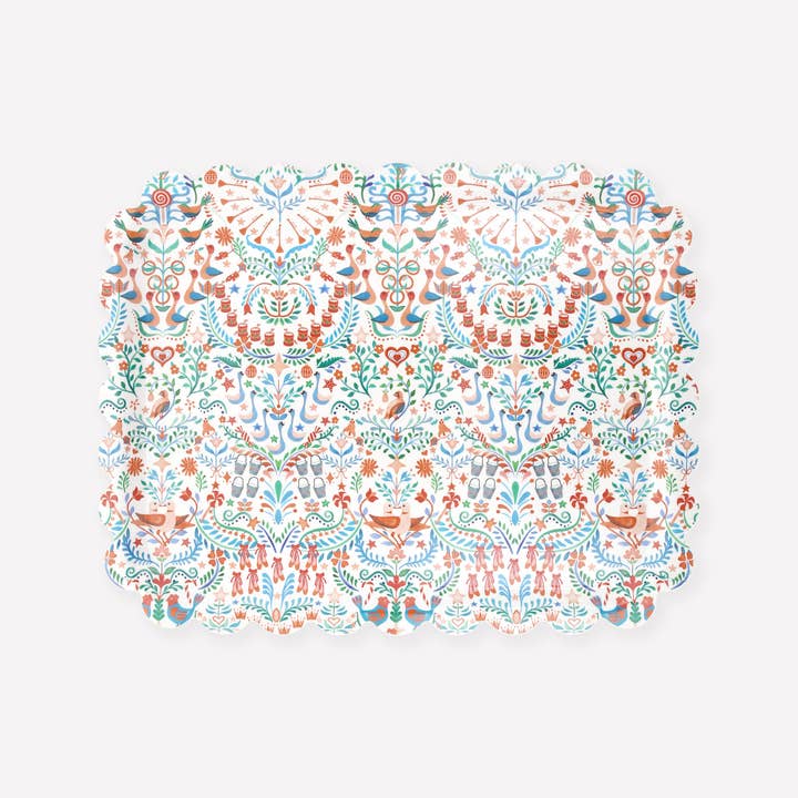 Meri Meri x Liberty kleines Tablett „12 Days of Christmas“ für den Großhandel von Meri Meri