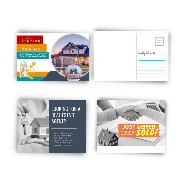 50 Postais de Marketing Imobiliário Personalizados por atacado de Heritage Owl
