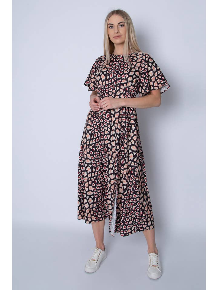 Cutie London - Wholesale Dress - Women's - Short Sleeve Animal Print Dress4