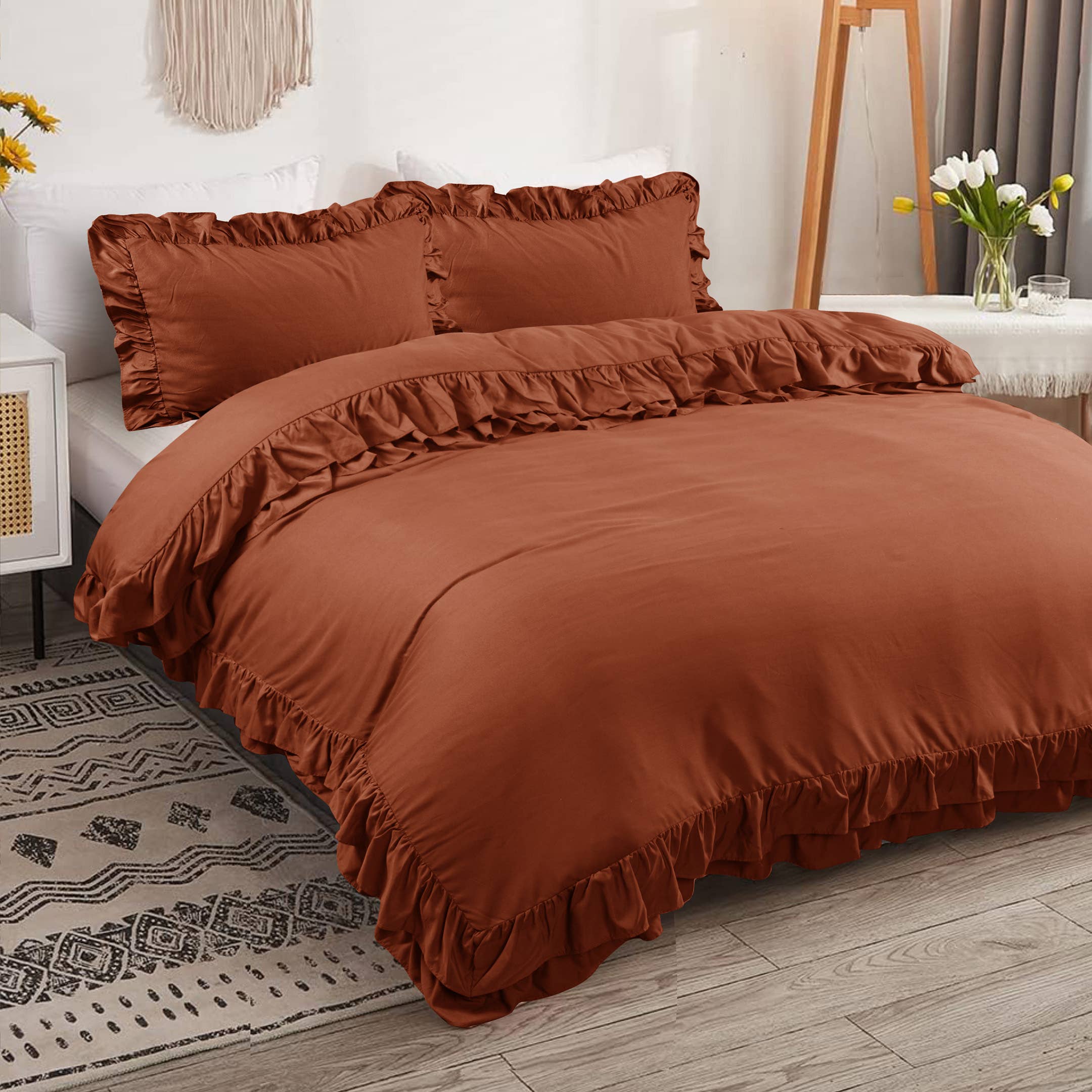 Cotton Passion - Wholesale Bedding Set - Duvet Cover Sets Frilled Duvet Set 3 Pcs Comforter Sets29