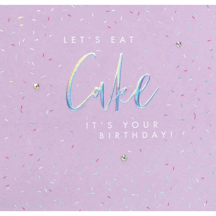 The Handcrafted Card Company – wholesale Birthday card – Let's Eat Cake It's Your Birthday! Handmade Greeting Card