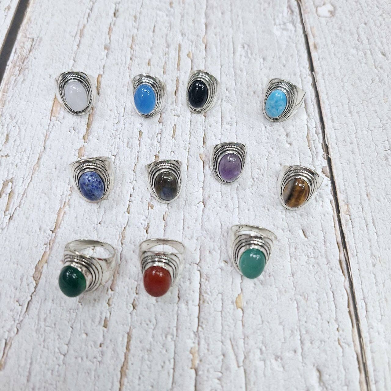 Hecho a mano - Wholesale Single Stone/Solitaire Ring - Colored stone ring8