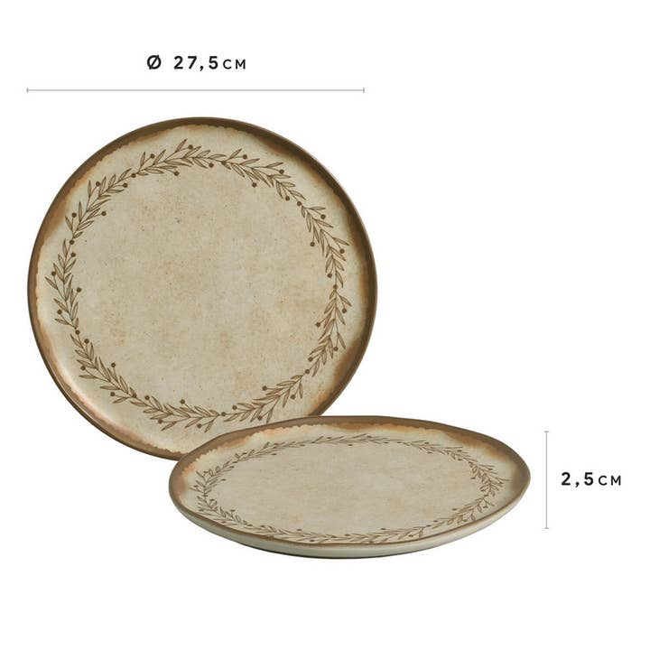 Porto Brasil - Wholesale Dinner Plate - Bio Stoneware Nativa Dinner Plate, 10.8"