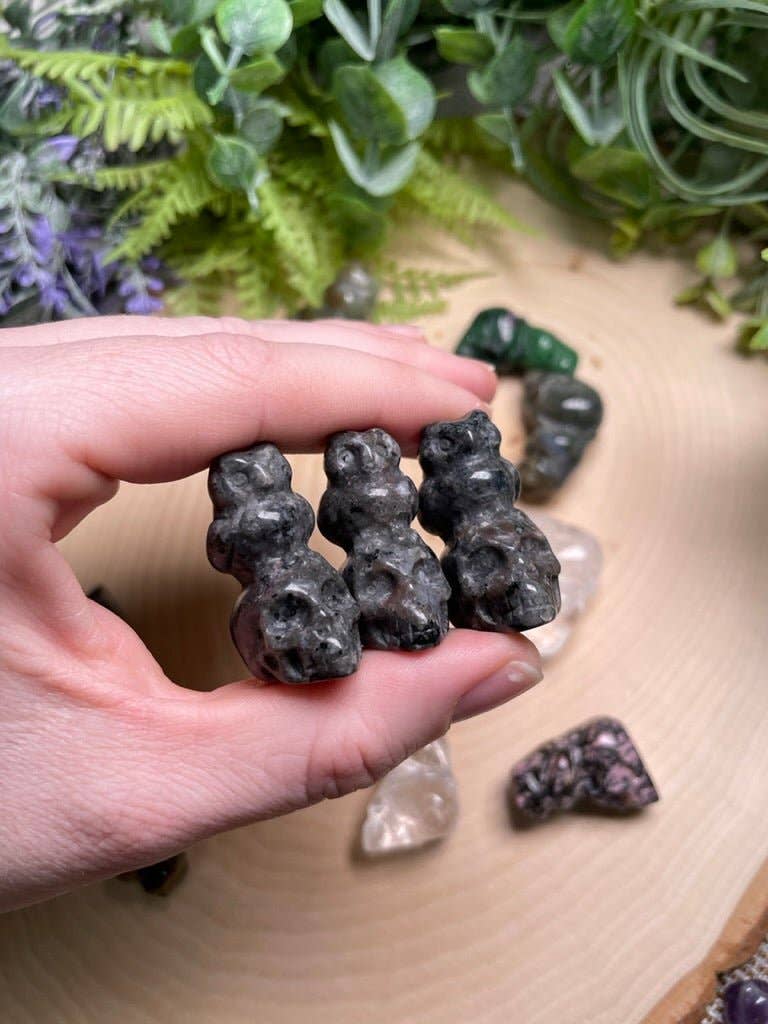 Copper Ashes - Wholesale Spiritual Stone/Crystal - Crystal Skull with Owl14