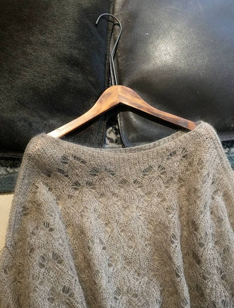 KHAKI Open-Knit Loose Sweater for wholesale on Faire1