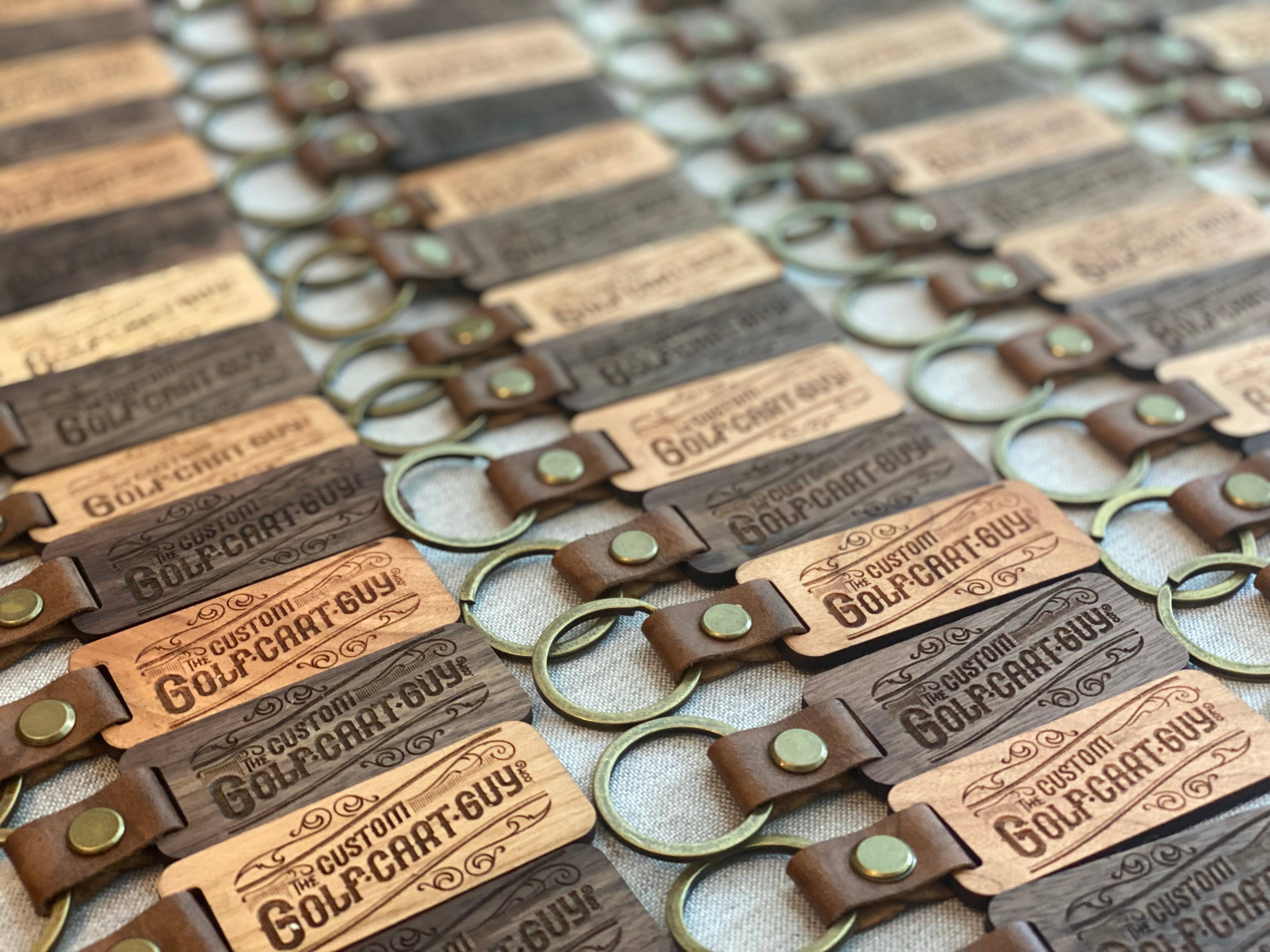 Theba Handmade - Wholesale Keychain - Unisex - Engraved Wood Logo Keychains3