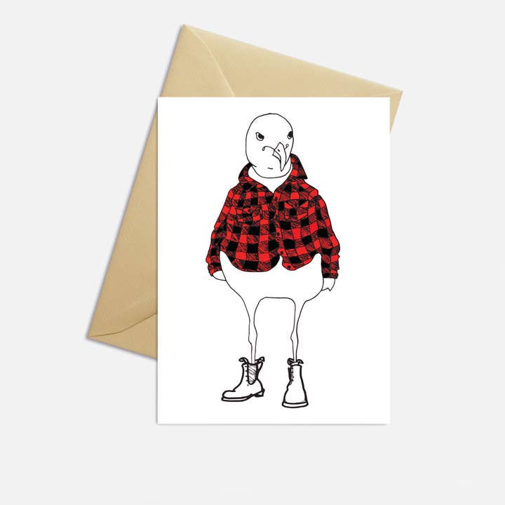 Funny Father's Day Card Buffalo Plaid Greeting Card for wholesale by Here On Lake Huron