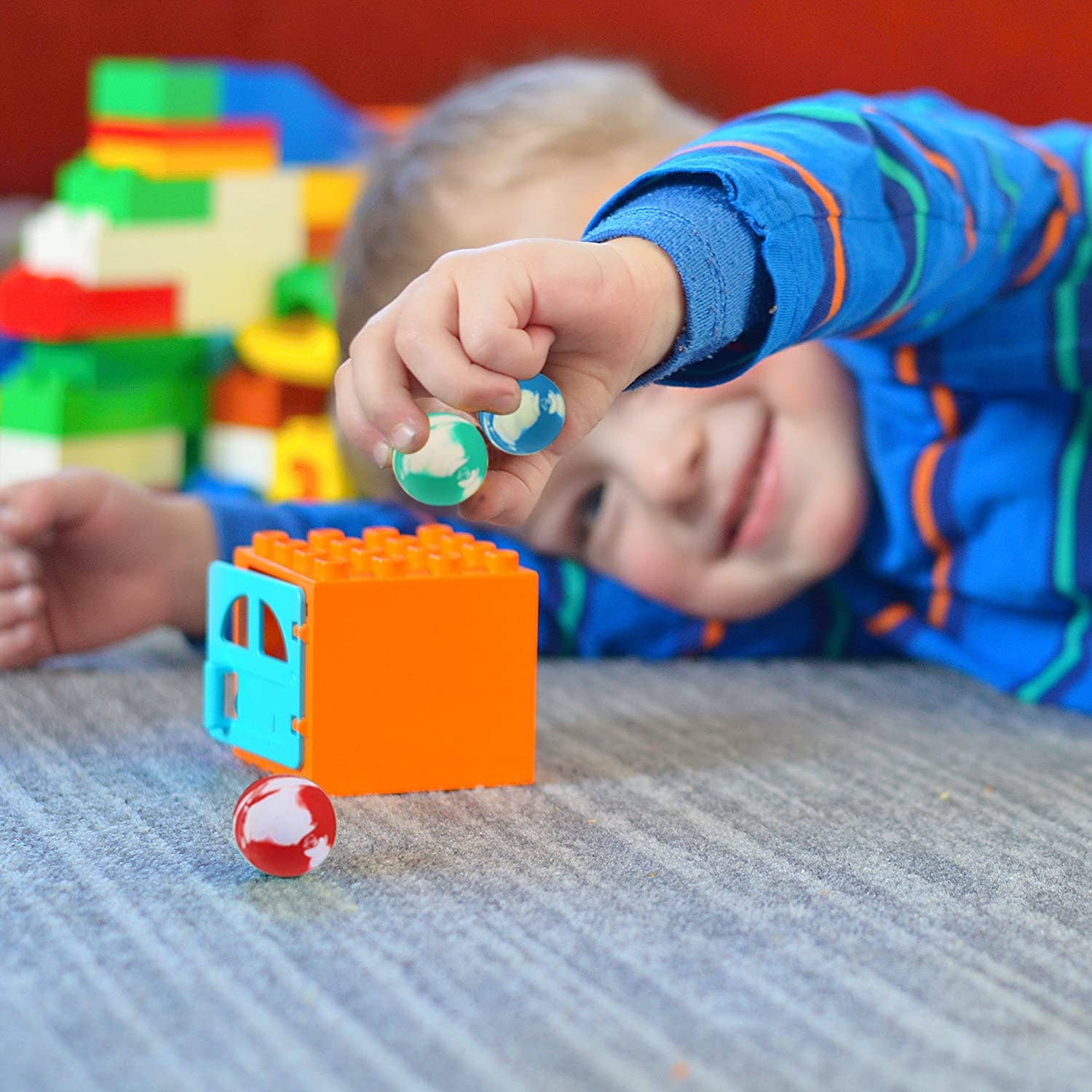 The Twiddlers – wholesale Sports ball – Kids – 90 Mini Bouncy Balls in Mixed Vibrant Marbled Colours - 25mm3