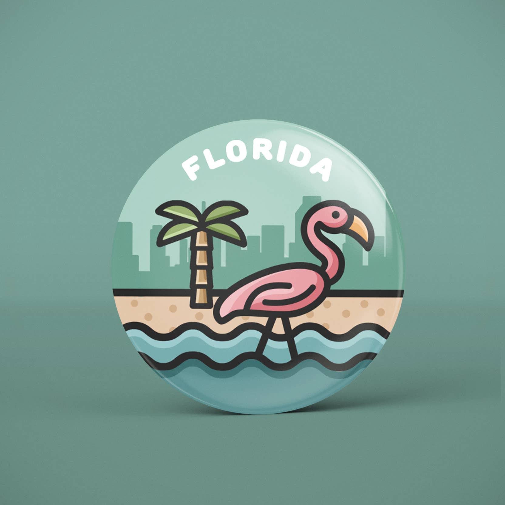 Done by Alex – Engroshandel Reversnål/knap – Florida Button Pin
