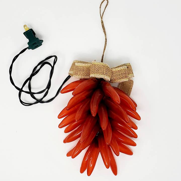 More Than Christmas, Inc - Wholesale String Lights - Chile Pepper Lighted Rista - 35 Lights - Red