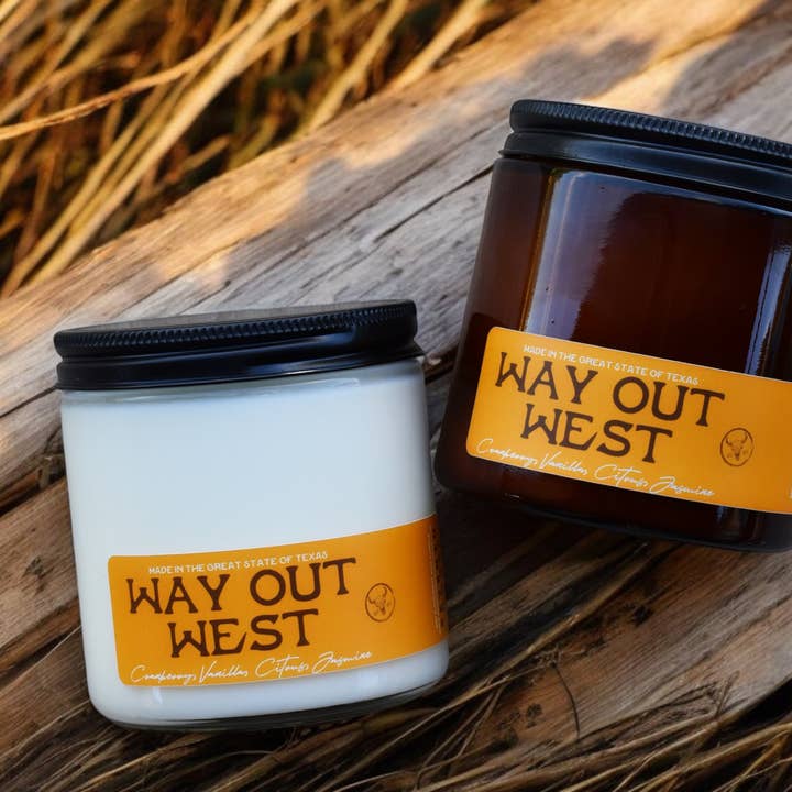 Seventh House Candle - Wholesale Jar/Filled Candle - WAY OUT WEST - Cranberry, Vanilla, Citrus Candle