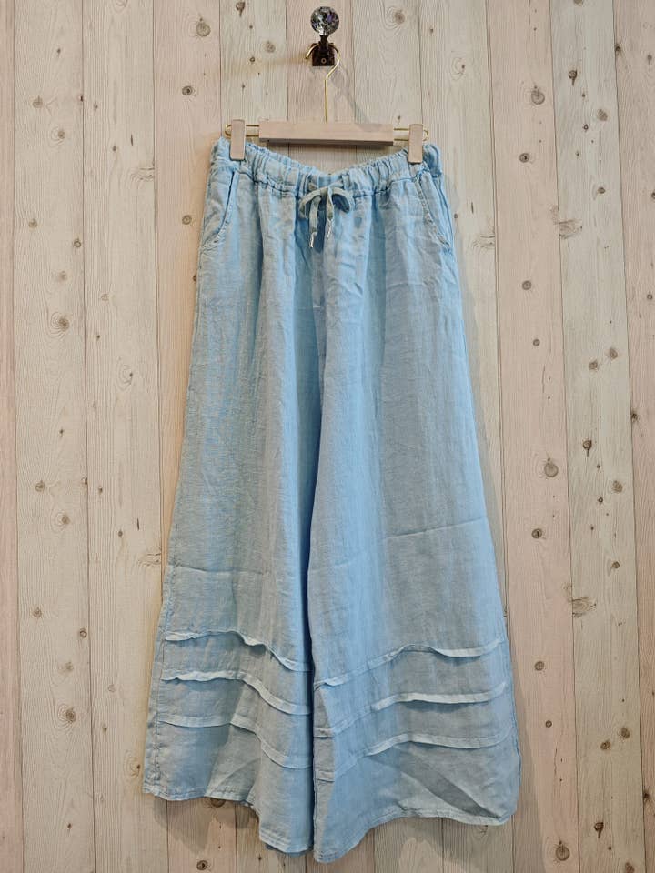 Linen & More - Wholesale Pants - Women's - REF 5089 WIDE-LEG LINEN TROUSERS 100%