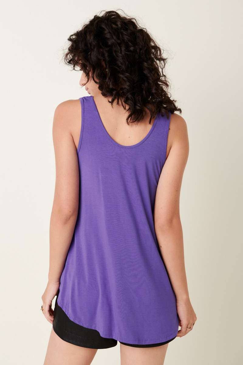 mittoshop - Wholesale Tunic - Women's - BAMBOO FABRIC V-NECK DOLPHIN HEM SLEEVELESS TOP14