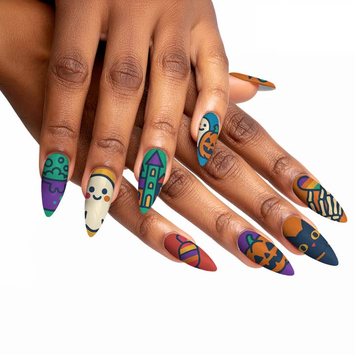 FYNE BODY - Wholesale Press-on/fake nails - Ghostly Glam Halloween Multicolor Press-On Nails32