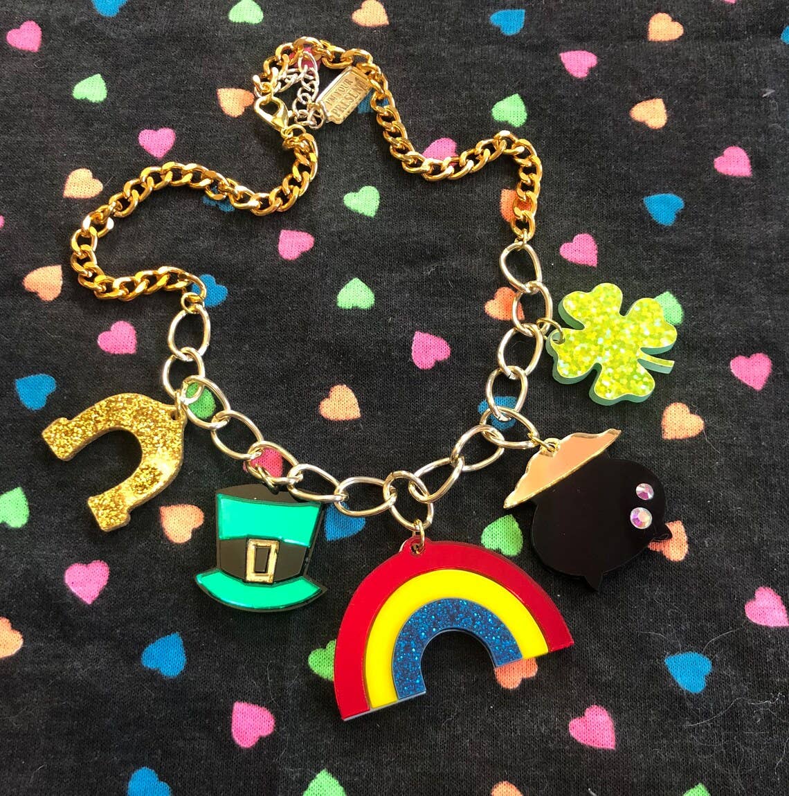 I'm Your Present – wholesale Pendant/charm necklace – Irish Charm St Patrick's Day Laser Cut Acrylic Necklace2