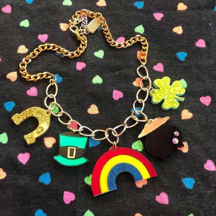 I'm Your Present – wholesale Pendant/charm necklace – Irish Charm St Patrick's Day Laser Cut Acrylic Necklace2